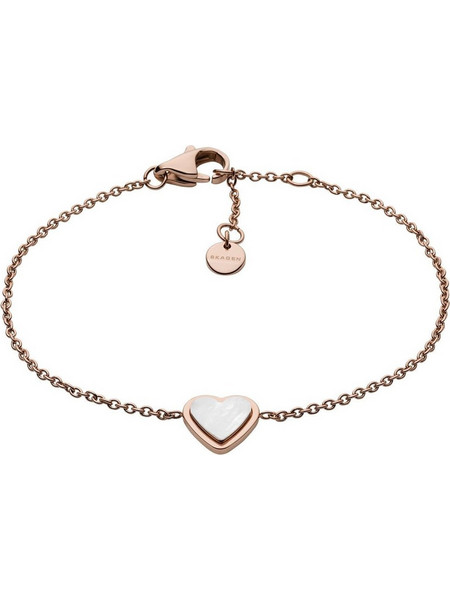 Skagen Katrine Γυναικείο Βραχιόλι Αλυσίδα με Καρδιά από Ατσάλι Ροζ Χρυσό SKJ1255791