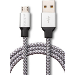 Naxius Cable Braided Micro USB CBM-12 Fast Charging & Data 2m Grey-White Naxius