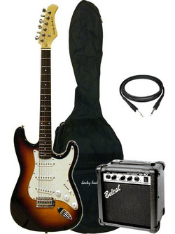 Jacky Jackson ST38R Left Handed Ηλεκτρική Κιθάρα ST Style με SSS Μαγνήτες Sunburst