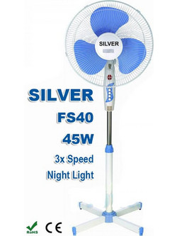 Silver FS-40 Ανεμιστήρας Δαπέδου Ορθοστάτης 40cm 45W