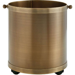 Ξυλοθήκη Zogometal K11/P Μπρονζέ Φ34x35 cm με ρόδες