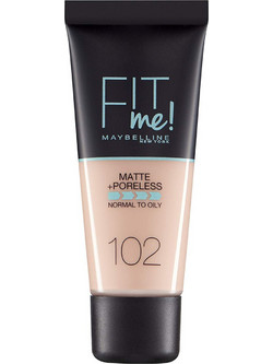 Maybelline Fit Me Matte & Poreless 102 Fair Ivory Liquid Foundation 30ml