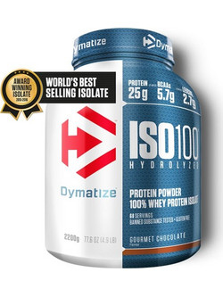Dymatize ISO100 Hydrolyzed Chocolate Fudge Πρωτεΐνη Ορού Γάλακτος Γράμμωσης Χωρίς Λακτόζη 2.2kg