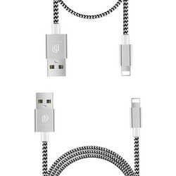 Dux Ducis K-TWO Series Set USB to Lightning Cable 1m + 20cm Silver 200-104-690