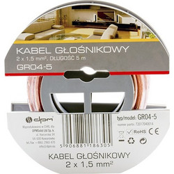Καλώδιο ηχείων 2x1,5mm 5m 5906881186305
