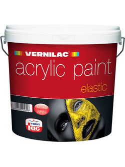 Vernilac Paint Elastic Ακρυλικό Ελαστομερές Χρώμα Εξωτερικού Χώρου Λευκό 9lt