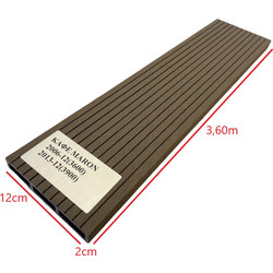 Τάβλα Συνθετικής περίφραξης DECK WPC 12 Καφέ Maron Dedron 20x120x3600mm κωδ. 2006-12 (τιμή βέργας)