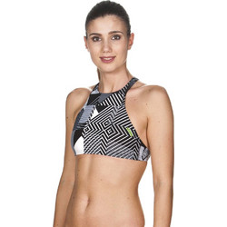 Arena Think Shiny Αθλητικό Γυναικείο Μαγιό Bikini Top Μαύρο Άσπρο 001111-506