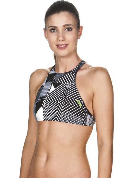 Arena Think Shiny Αθλητικό Γυναικείο Μαγιό Bikini Top Μαύρο Άσπρο 001111-506