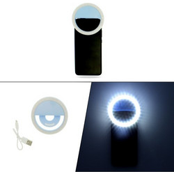 Επαναφορτιζόμενο LED selfie ring για κινητό με ψυχρό λευκό φωτισμό γαλάζιο OEM