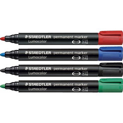 Μαρκαδόρος ανεξίτηλος Staedtler Lumocolor Κόκκινο