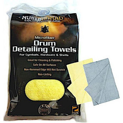 Music Nomad MN-210 Microfiber Drum Detailing Towels, 2-Pack - 12" x 16"