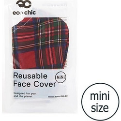 Eco Chic Mini Face Cover Red Tartan M108 1τμχ