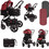 Lorelli Lora Καρότσι Μωρού 3 σε 1 Luxe Red Elephants