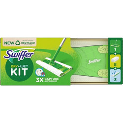 Swiffer Dry Σκούπα + 8 Στεγνά Αντ/κα + Wet Πανάκια