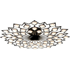 ΦΩΤΙΣΤΙΚΟ ΟΡΟΦΗΣ LED 48W 3200K (ΘΕΡΜΟ-ΦΩΣ ΗΜΕΡΑΣ) 3840Lm Φ760x120mm ΣΤΡΟΓΓΥΛΟ ΜΑΥΡΟ VALENTINA LIGHTEX 3800883115474