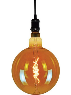 ΛΑΜΠΤΗΡΑΣ LED ΓΛΟΜΠΟΣ FILAMENT AMBER E27 6W 2200K (ΘΕΡΜΟ) 350Lm Φ200x300mm 220V VIVA 3800228027479