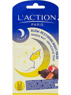 L'Action Glow Restoring Night Κρεμώδης Μάσκα Προσώπου για Λάμψη & Καταπράυνση 12gr