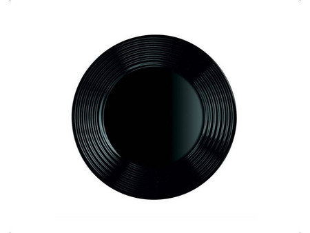 Luminarc Πιάτο Ρηχό Γυάλινο Harena Μαύρο 25cm L7611