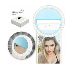 Selfie Ring Light Επαναφορτιζόμενο LED RK-12 Μπλε