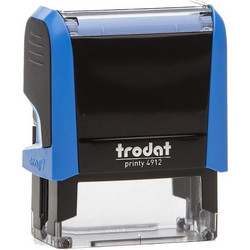 Trodat printy σφραγίδα μπλε 4912 με μαύρο μελάνι, 47x18χιλ
