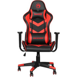 Marvo GH-106 Καρέκλα Gaming Δερματίνης με Ρυθμιζόμενα Μπράτσα Μαύρη Κόκκινη CH106BR