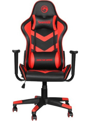 Marvo GH-106 Καρέκλα Gaming Δερματίνης με Ρυθμιζόμενα Μπράτσα Μαύρη Κόκκινη CH106BR
