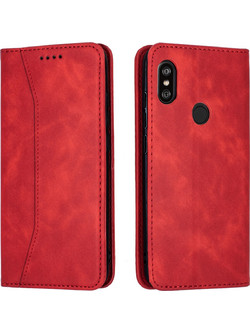 Bodycell Pu Leather Book Case Red (Xiaomi Note 6 Pro)