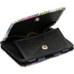 Hunterson Magic Coin Wallet - Δερμάτινο Πορτοφόλι με RFID - Scribble Grafitti Print