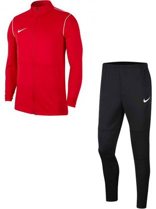 Nike Dry Park 20 Ανδρικό Σετ Φόρμας Μαύρο Κόκκινο BV6885-657/BV6877-010