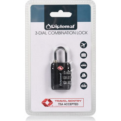 Λουκέτο TSA με Συνδυασμό Diplomat ACLOCK3. Μαύρο