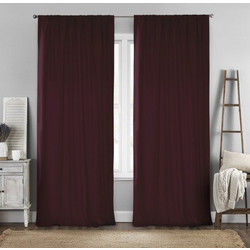 Lino Home Κουρτίνα Βελουτέ με Τρέσα 140x280 Renas 112 Grape