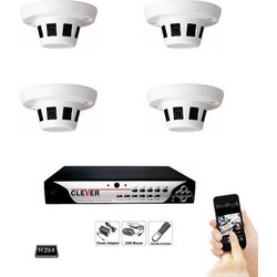 Πλήρες σετ 4 κρυφές κάμερες με καταγραφικό DVR και σκληρό δίσκο 500 GB ΟΕΜ