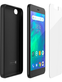 Modelabs Σετ Θήκη & Tempered Glass - Xiaomi Redmi Go - Black (WICASEREDMIGO)