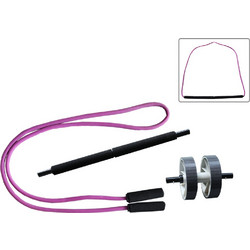 Training Stick (Μπάρα) με Λάστιχο και Ρόδα Κοιλιακών 1646EG