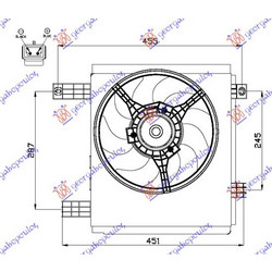 Βεντιλατερ Ψυγειου ΒΕΝΖ-ΠΕΤΡ Smart Fortwo 98-07 - 019206450