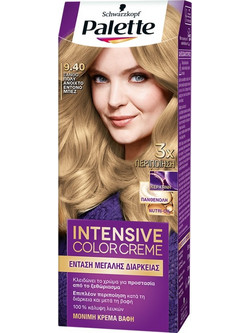 Schwarzkopf Palette Intensive Color Creme 9.40 Ξανθό Πολύ Ανοιχτό Έντονο Μπεζ Μόνιμη Βαφή Μαλλιών 50ml