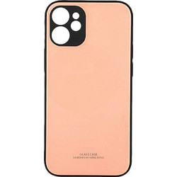 Forcell Glass Back Cover Pink (iPhone 12 / 12 Pro)