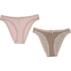 MINERVA γυναικεία slip rio miss minerva 2 τεμάχια (81332-735) ΡΟΖ/ΚΑΚΑΟ