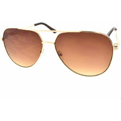 Enzo 2226 C2 Ανδρικά Γυαλιά Ηλίου Aviator Μεταλλικά Χρυσά με Καφέ Degradee Φακό