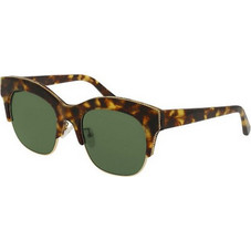 Stella McCartney SC 0075S 003 Γυναικεία Γυαλιά Ηλίου Cat Eye Κοκάλινα Καφέ με Πράσινο Φακό