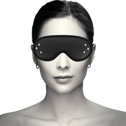 COQUETTE FANTASY VEGAN LEATHER BLIND MASK BLACK