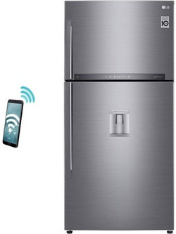 LG GTF916PZPYD Δίπορτο Ψυγείο 592lt Full No Frost Υ184xΠ86xΒ73cm Inox