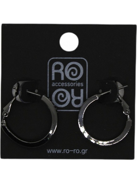 RO Accessories Γυναικεία Σκουλαρίκια Κρίκοι Ασημί E2H/20