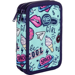 CoolPack Jumper 2 Mint Doddles Κασετίνα Γεμάτη με 2 Θήκες Πράσινη Mint D066321