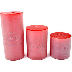 Κερί 373-18-232 SH 7x15cm Red Σετ 2τμχ Παραφίνη