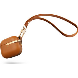 Moshi Pebbo Luxe for Airpods 3rd Gen. Case With Detachable Wrist Strap (Caramel Brown)