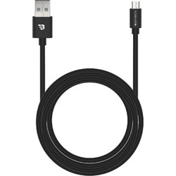 Baykron Καλώδιο Smart USB 2.0 male σε Micro USB male Charge & Sync 5V 10W 2A Μαύρο 1.2m BKR-SL-MU-BLK1.2