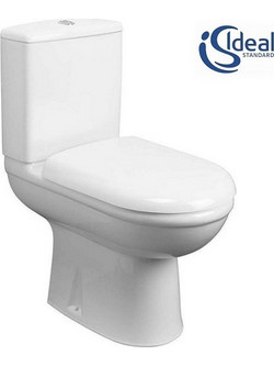 Λεκάνη Πορσελάνης Ideal Standard Soft Close Exacto R038201 (63CM) Rimless Λευκή Οριζόντιας Αποχέτευσης