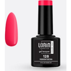 Lorin Gel Lacquer 128 Fashion Fuschia Ημιμόνιμο Βερνίκι Νυχιών 8ml